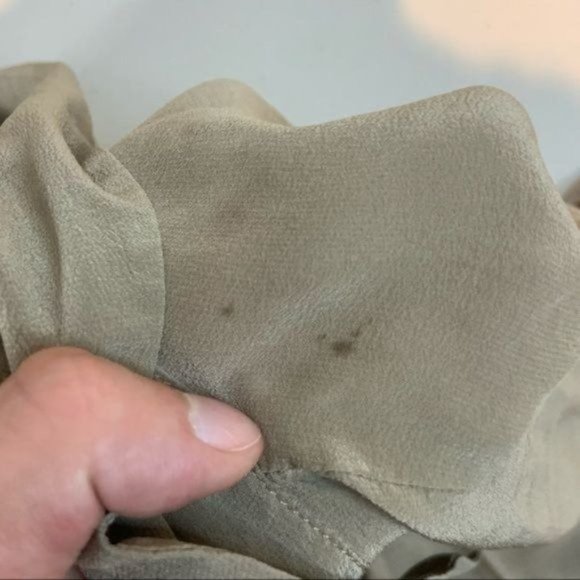 EILEEN FISHER 100% SILK LAGENLOOK BOXY OVERSIZED COLLARED BUTTON DOWN BLOUSE M - Picture 9 of 9